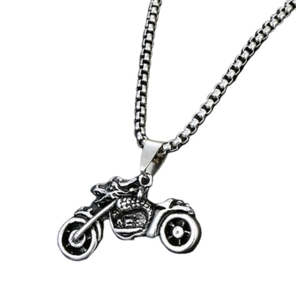 Other - NEW Awesome Motorcycle Silver Necklace - PRESENT GIFT MEN GUYS LADIES